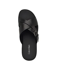 Calvin Klein Men's Elon Casual Slip-On Flat Sandals
