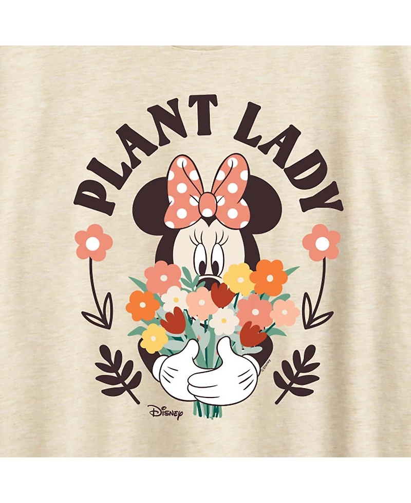 Hybrid Apparel Trendy Plus Disney Minnie Mouse Plant Lady Graphic T-shirt