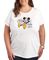 Hybrid Apparel Trendy Plus Disney Mickey Mouse Nature is My Happy Place Graphic T-shirt