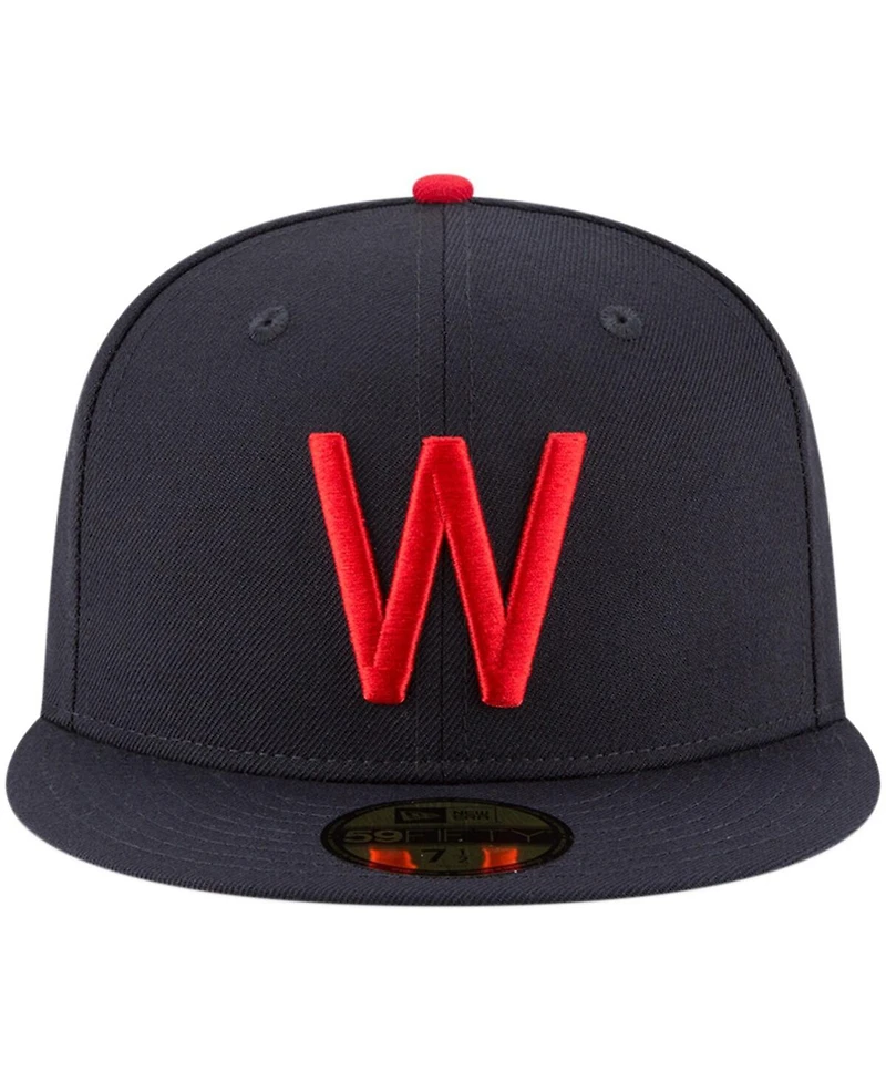 Men's New Era Navy Washington Senators Cooperstown Collection Wool 59FIFTY Fitted Hat