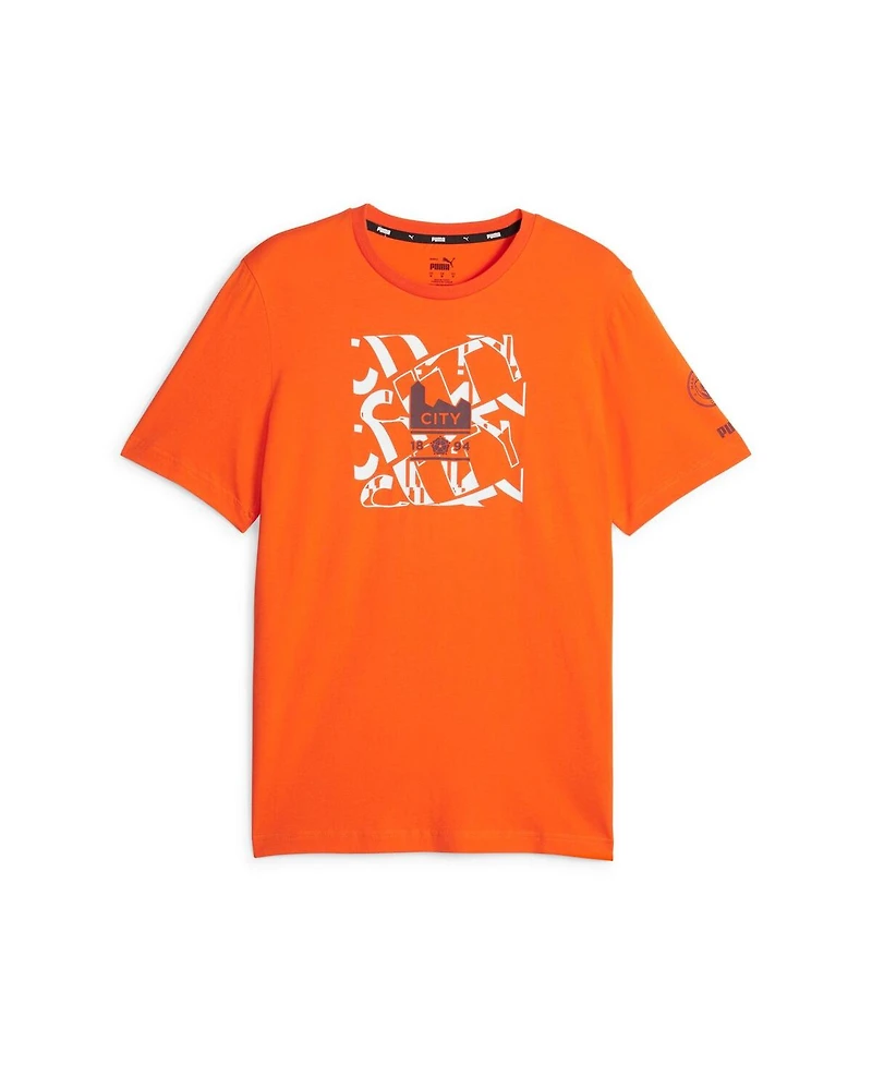Men's Puma Orange Manchester City FtblCore Graphic T-shirt