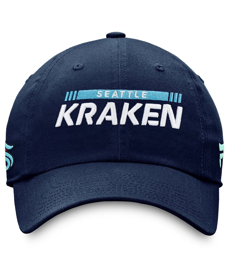 Men's Fanatics Deep Sea Blue Seattle Kraken Authentic Pro Rink Adjustable Hat