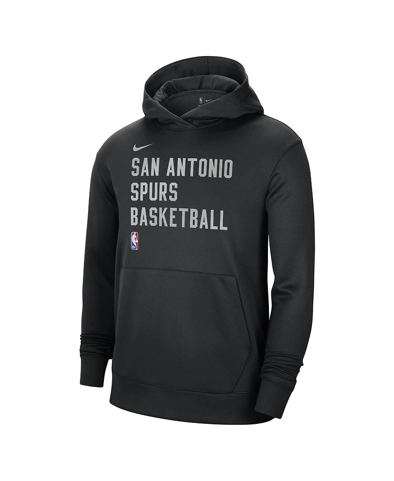 Men's and Women's Nike Black San Antonio Spurs 2023/24 Performance Spotlight On-Court Practice Pullover Hoodie