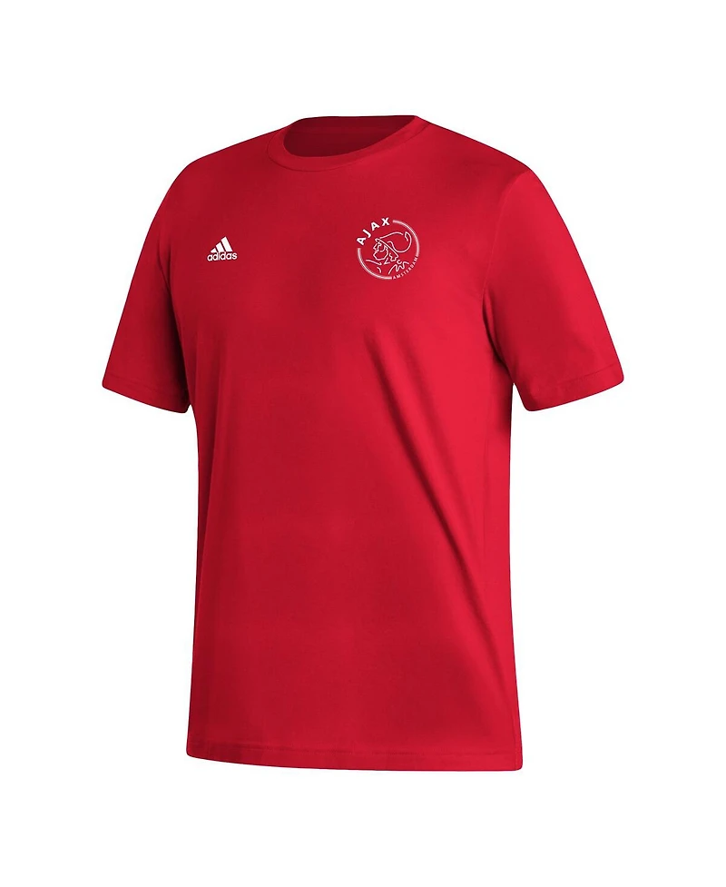 Men's adidas Red Ajax Crest T-shirt