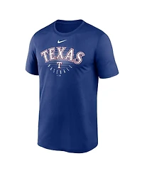 Men's Nike Royal Texas Rangers Wordmark Outline Legend T-shirt