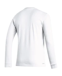 Men's adidas White Ajax Team Crest Long Sleeve T-shirt