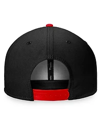Men's Fanatics Black, Red Chicago Blackhawks Fundamental Colorblocked Snapback Hat