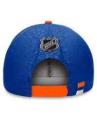Men's Fanatics Royal, Orange New York Islanders Authentic Pro Rink Two-Tone Snapback Hat