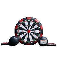 JumpOrange Inflatable Soccer Dart Game (with Blower), Kids and Adults, Commercial Grade, Rental Game, Hoop Shot Target, Toss Game, Outdoor Indoor, Blo