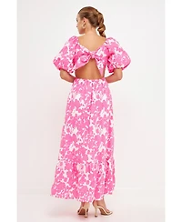 Women's Floral Print Maxi Dress