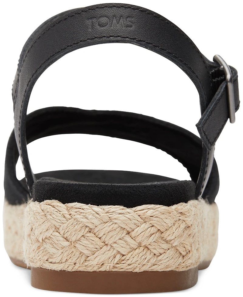 Toms Women's Abby Braided Espadrille Flatform Sandals