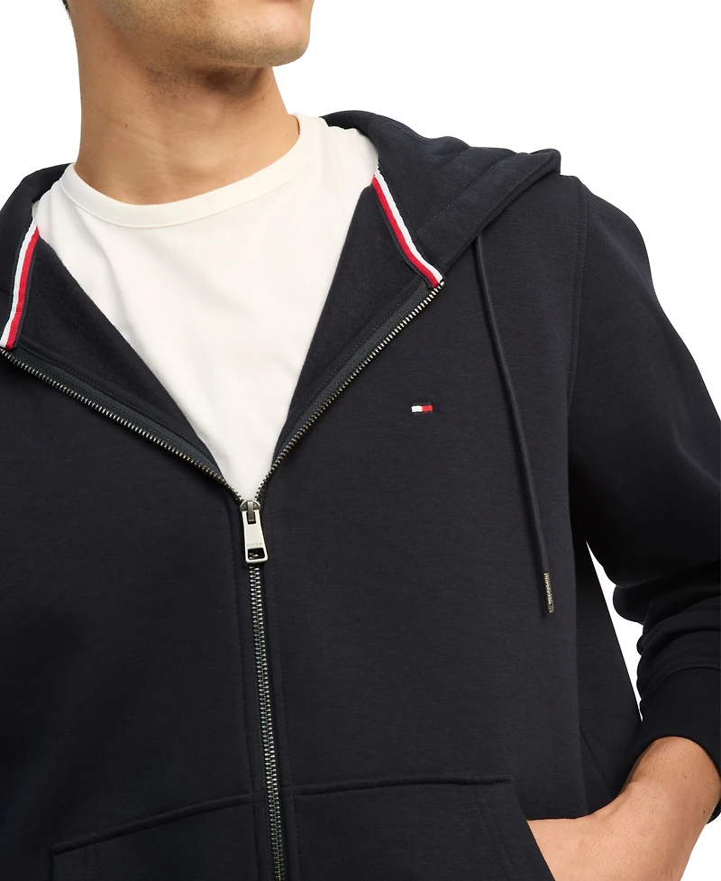 Tommy Hilfiger Men's Long Sleeve Zip-Front Flag Logo Hoodie