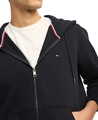 Tommy Hilfiger Men's Long Sleeve Zip-Front Flag Logo Hoodie