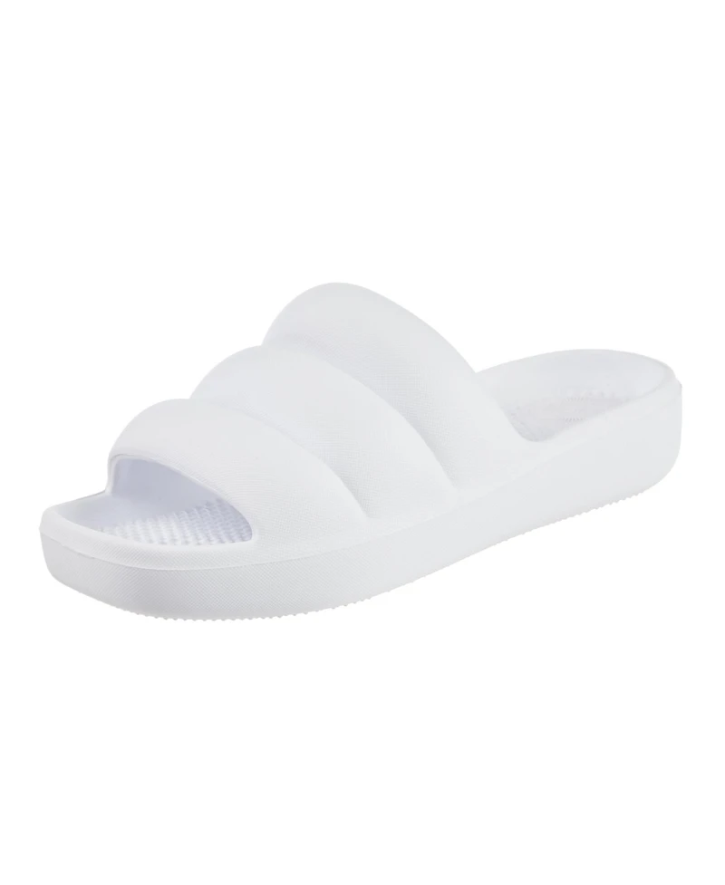Totes Women's Molded Puffy Slide with Everywear