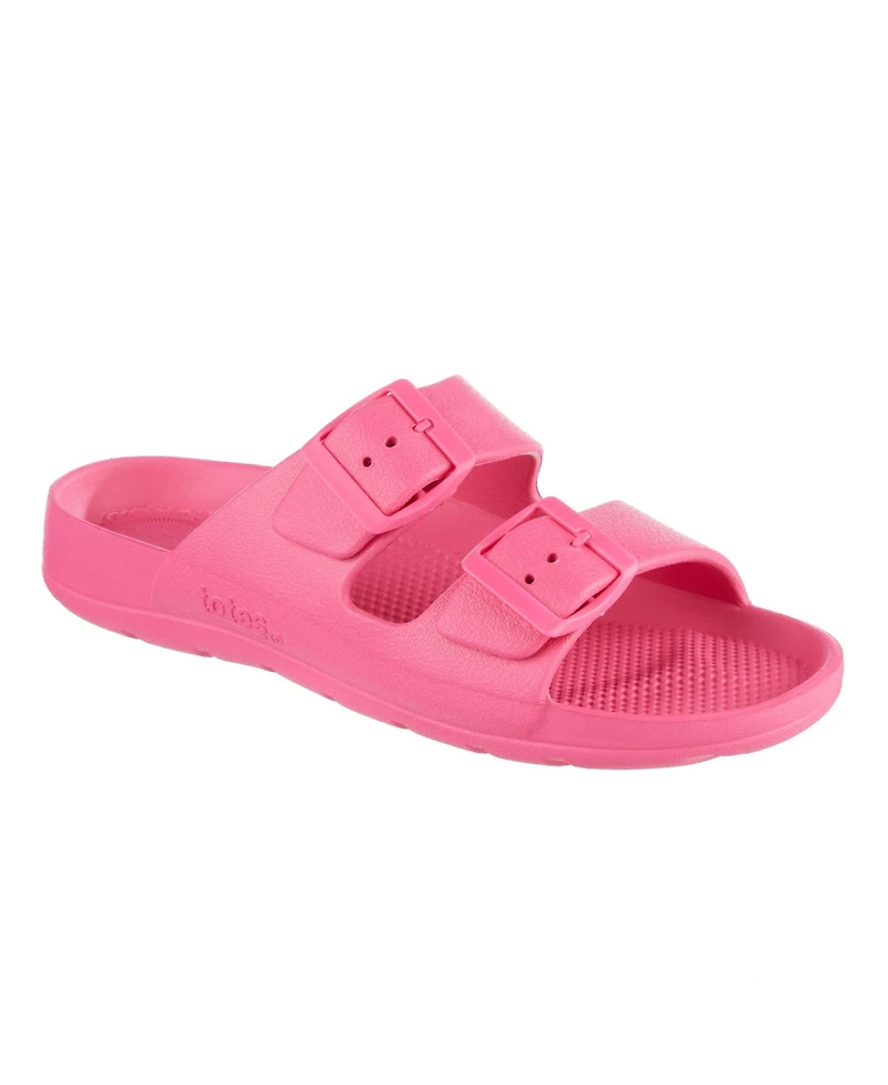 Totes Women's Double Buckle Adjustable Slide with Everywear