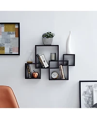 Danya B Intersecting Cube Shelves - Black