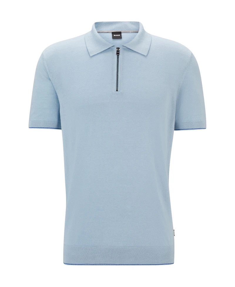 Boss by Hugo Men's Zip-Neck Polo Sweater