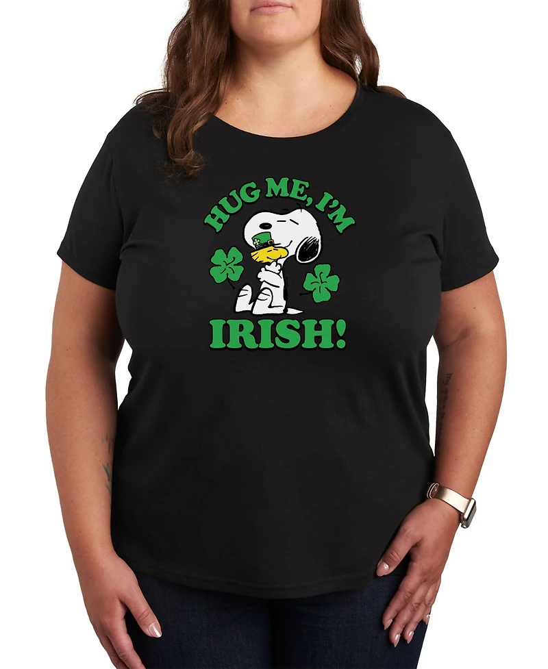 Hybrid Apparel Trendy Plus Peanuts Snoopy St. Patrick's Day Graphic T-shirt