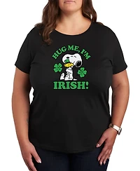 Hybrid Apparel Trendy Plus Peanuts Snoopy St. Patrick's Day Graphic T-shirt