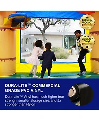 HeroKiddo Tropical Breeze Commercial Grade Bounce House Water Slide with Splash Pool for Kids and Adults (with Blower), Basketball Hoop, Outdoor Indoo
