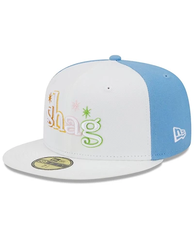 Men's New Era White Winston-Salem Dash Theme Nights Shags 59FIFTY Fitted Hat