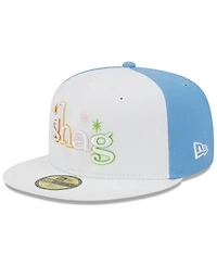 Men's New Era White Winston-Salem Dash Theme Nights Shags 59FIFTY Fitted Hat