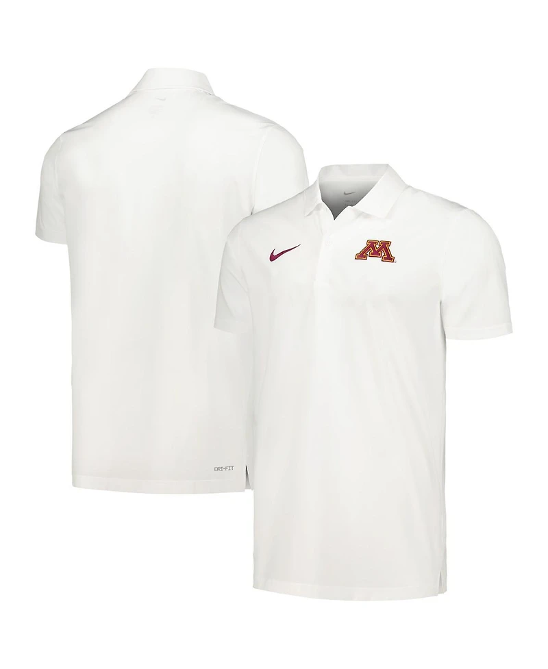 Men's Nike White Minnesota Golden Gophers Sideline Polo Shirt