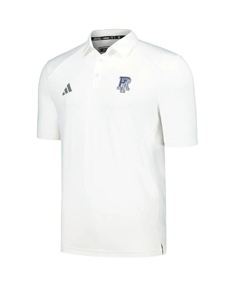 Men's adidas White Rhode Island Rams Classic Aeroready Polo Shirt
