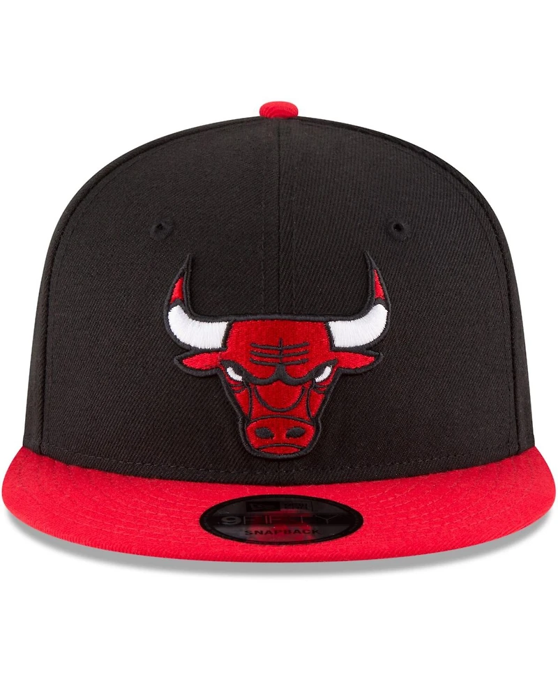 Men's New Era Black, Red Chicago Bulls Two-Tone 9FIFTY Adjustable Hat
