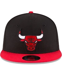 Men's New Era Black, Red Chicago Bulls Two-Tone 9FIFTY Adjustable Hat