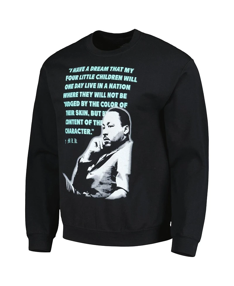 Men's and Women's Martin Luther King Jr. Black Graphic Pullover Sweatshirt