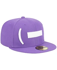 Men's New Era Purple Winston-Salem Dash Theme Nights Hyphen 59FIFTY Fitted Hat