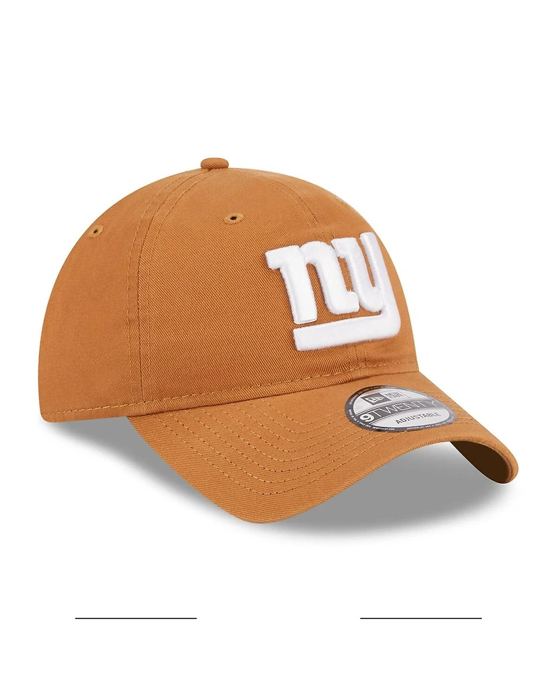 Men's New Era Brown New York Giants Main Core Classic 2.0 9TWENTY Adjustable Hat