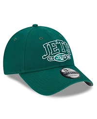 Youth Boys New Era Green New York Jets Outline 9FORTY Adjustable Hat