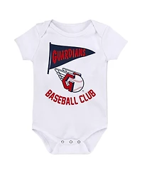Baby Boys and Girls Fanatics Cleveland Guardians Fan Pennant 3-Pack Bodysuit Set