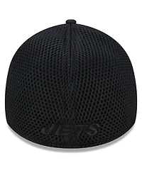 Men's New Era Black York Jets Main Neo 39THIRTY Flex Hat
