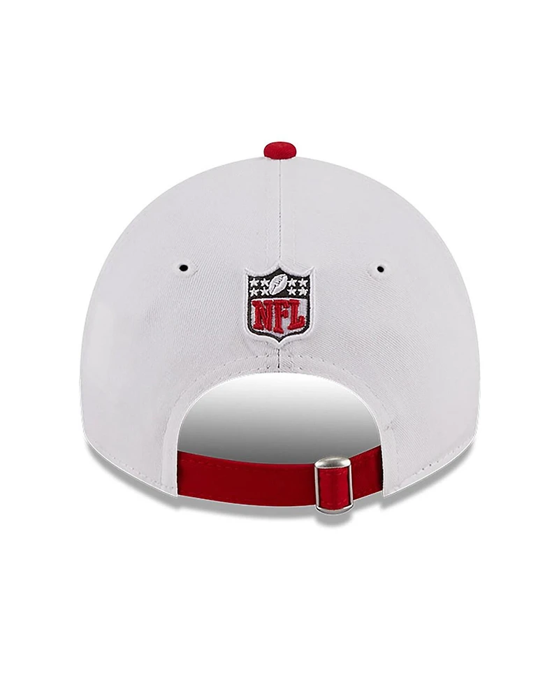 Youth Boys New Era White, Red Tampa Bay Buccaneers 2023 Sideline 9TWENTY Adjustable Hat