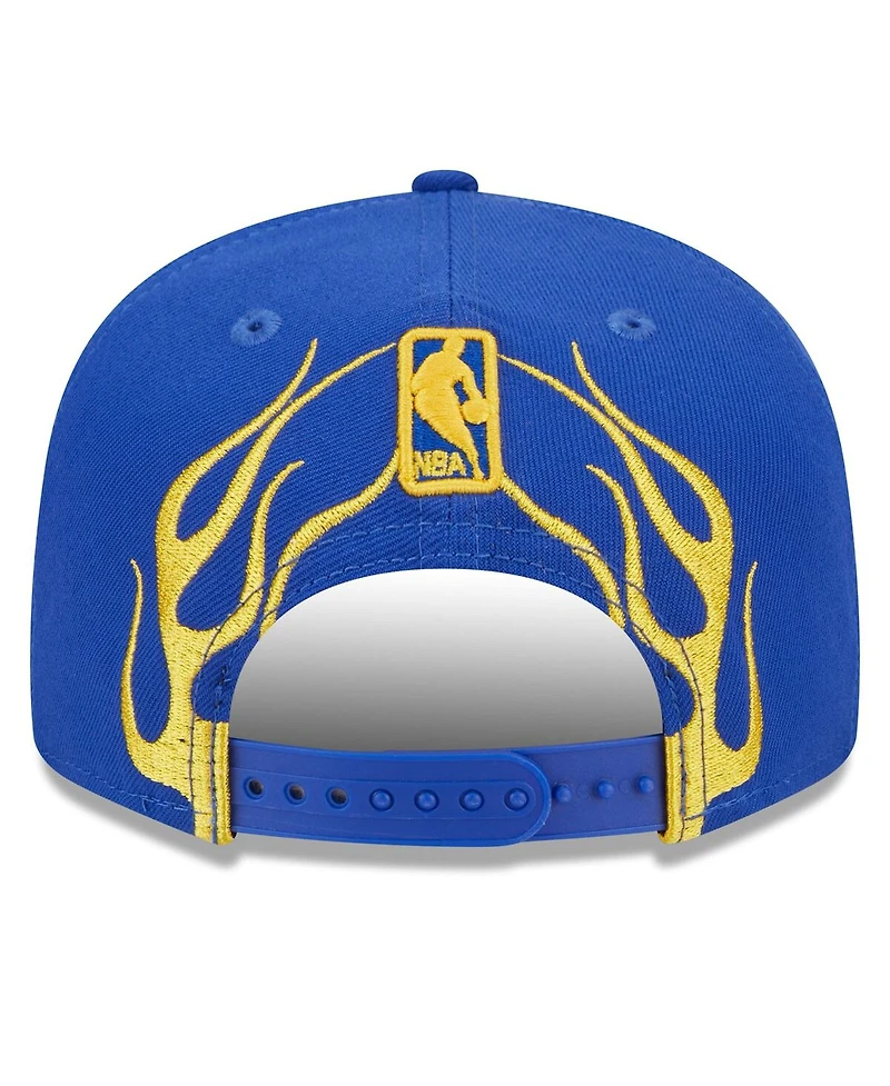 Men's New Era Royal Golden State Warriors 2024 Nba All-Star Game Rally Drive Flames 9FIFTY Snapback Hat
