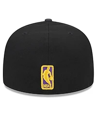 Men's New Era Black Los Angeles Lakers 2024 Nba All-Star Game Rally Drive Checkerboard 59FIFTY Crown Fitted Hat