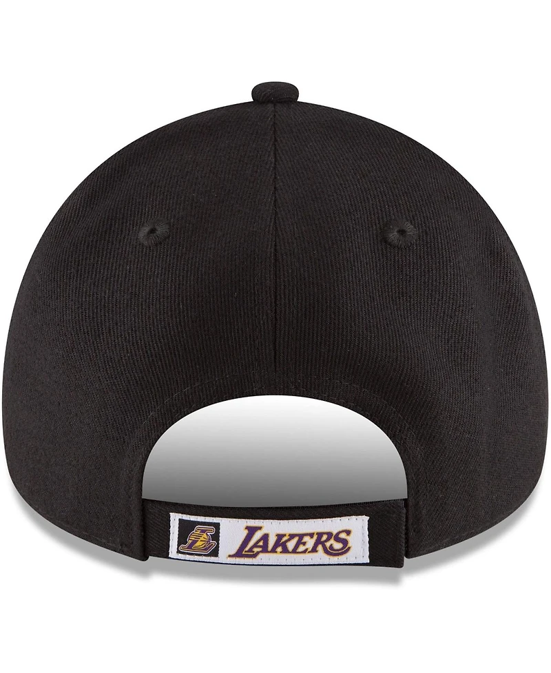 Men's New Era Black Los Angeles Lakers Official Team Color The League 9FORTY Adjustable Hat