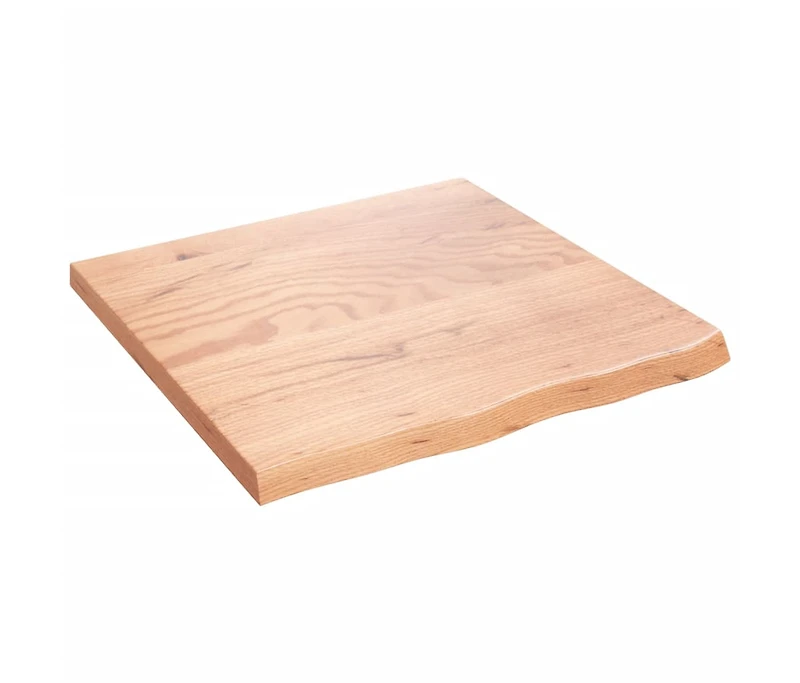 Wall Shelf Light Brown 23.6"x23.6"x(0.8"-1.6") Treated Solid Wood Oak