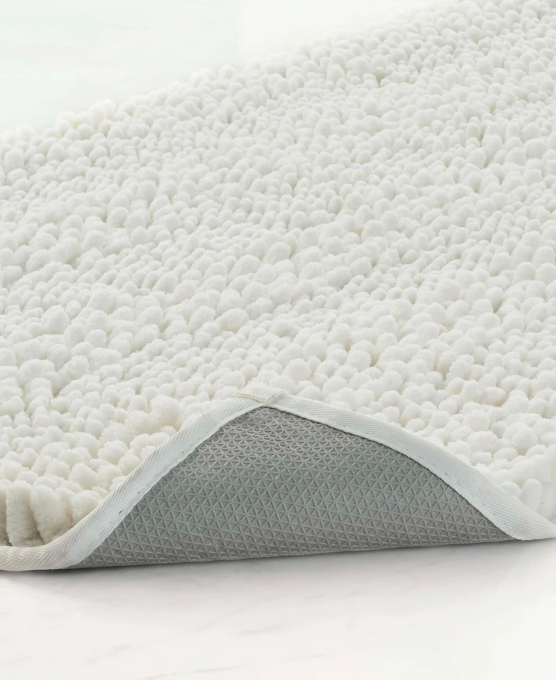 Laura Ashley Astor Chenille Bath Mat, 17" x 24"