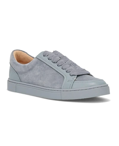 Frye Women's Ivy Court Low Lace Up Leather Sneakers - Steel Blue