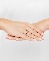Lab-Grown Emerald (3/8 ct. t.w.) & Lab-Grown White Sapphire (1/3 ct. t.w.) Marquise Ring in 14k Gold-Plated Sterling Silver (Also in Lab-Grown Ruby &