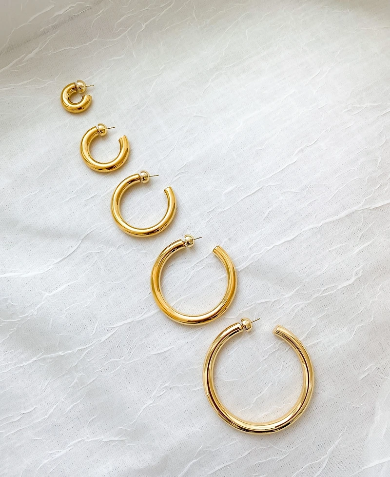 Oma The Label 18k Gold-Plated Medium C-Hoop Earrings, 1.18"