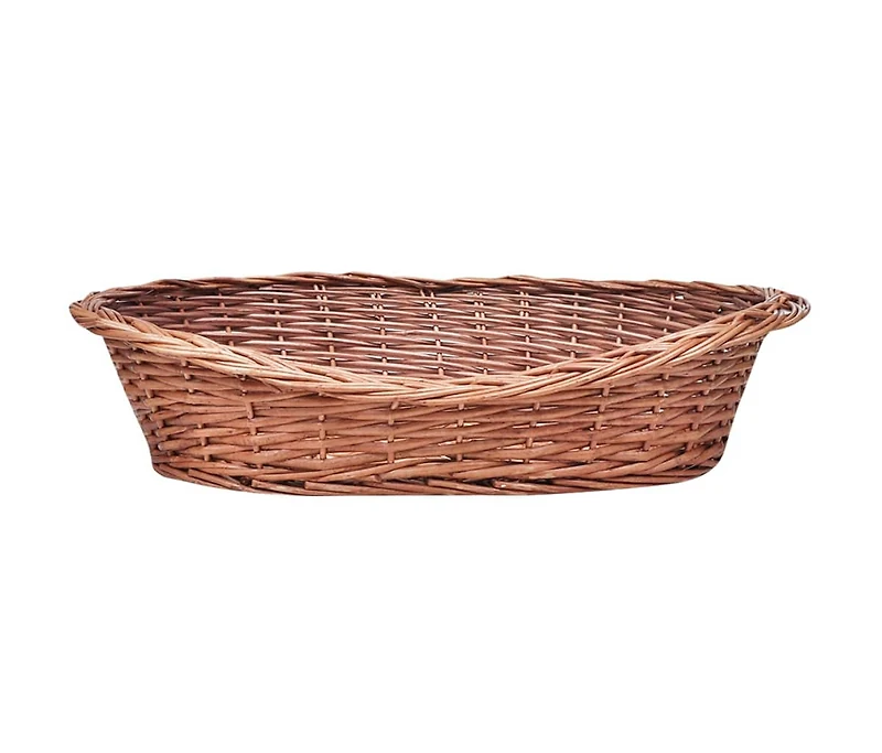 vidaXL Willow Dog Basket/Pet Bed Natural 27.6"