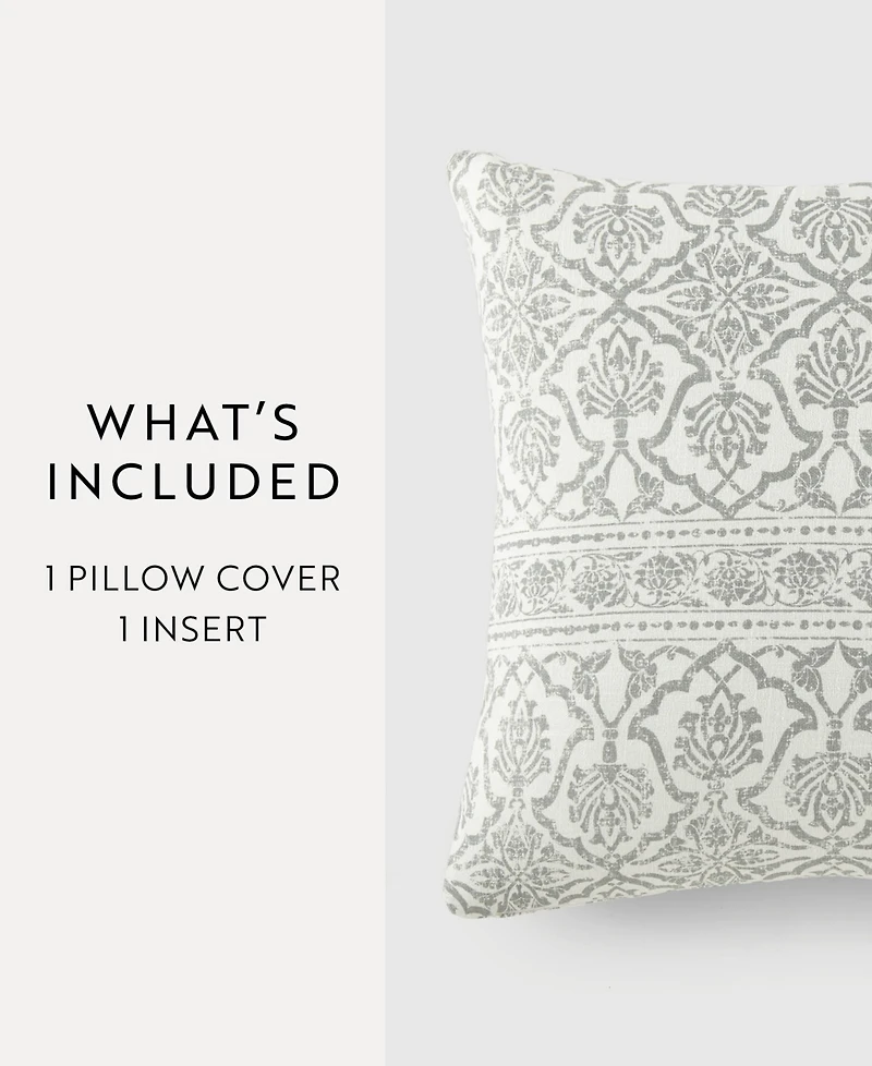 ienjoy Home Damask Printed Decorative Pillow, 20" x