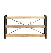 3-Tier Bookcase 55.1"x11.8"x31.5" Solid Mango Wood