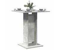 Bistro Table Concrete Gray 23.6"x23.6"x29.5" Engineered Wood
