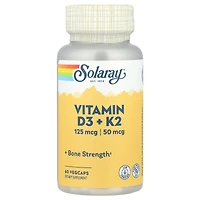 Solaray Vitamin D3 + K2 - 60 VegCaps